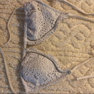 White bathing suit top.